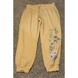 Zoe + Liv Sweatpants Size: Large Color: Yellow